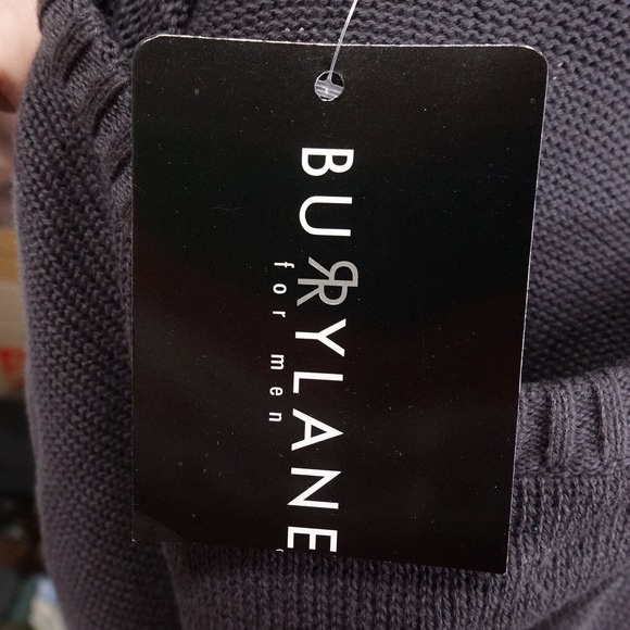 NWT BURRYLANE FOR MEN GREY CREW NECK COTTON SWEATER MENS SIZE M MEDIUM NEW! - Picture 7 of 7